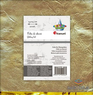 Titanum Folia ozdobna Craft-Fun Series do złoceń arkusze złota [mm:] 140x140 Titanum