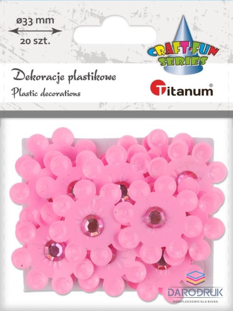 Titanum Kwiaty Craft-Fun Series samoprzylepne Titanum (2324043-pink)