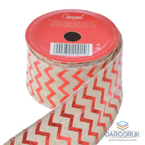 Arpex Taśma ozdobna świąteczna dekoracyjnax1,5 [mm x m] mix Arpex (BN0158)