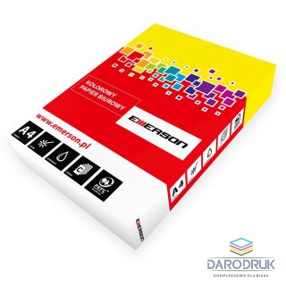 Emerson Papier kolorowy A4 kolorowy 4066 żółty 160g Emerson (xem416066)