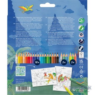 Faber Castell Kredki ołówkowe dinozaury +naklejki Faber Castell (201546 FC)