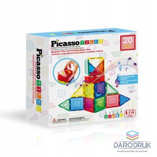 Orbico Sp. Z O.o. Klocki magnetyczne PICASSO TILES Muzyczny Zestaw 20 Elementów Orbico Sp. Z O.o. (PTE20)