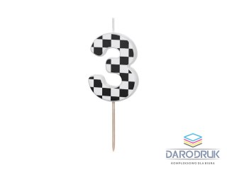 Partydeco Świeczka urodzinowa Cyferka 3, 5.5 cm, mix Partydeco (SCU7-3)