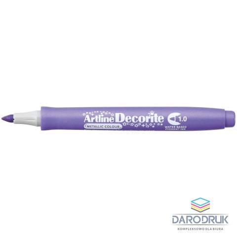 Artline Marker permanentny fiolet metaliczny decorite wkład fiolet 1,0mm pędzelek końcówka Artline (AR-033 6 6)