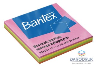 Bantex Notes samoprzylepny (karteczki) mix 100k [mm:] 75x75 Bantex (400086389)