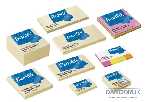 Bantex Notes samoprzylepny (karteczki) mix 100k [mm:] 75x75 Bantex (400086389)