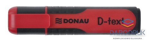 Donau Zakreślacz D-Text wkład czerwony 1,0-5,0mm Donau (7358001PL-04)