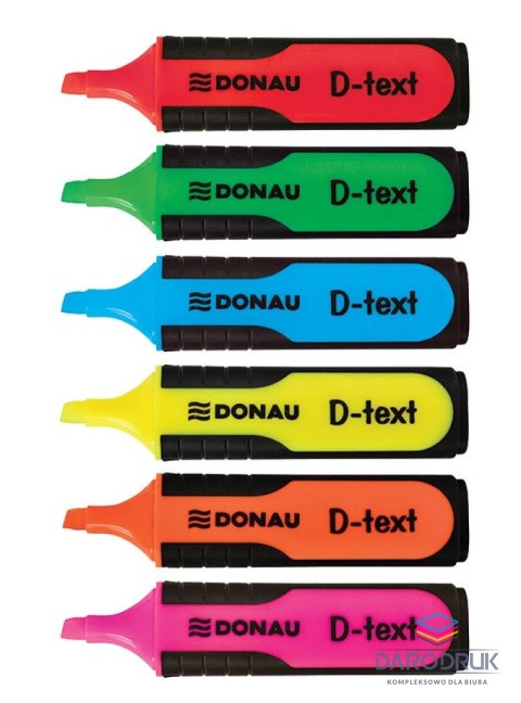 Donau Zakreślacz D-Text wkład czerwony 1,0-5,0mm Donau (7358001PL-04)