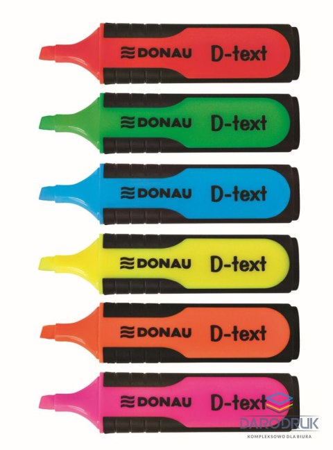 Donau Zakreślacz D-Text wkład czerwony 1,0-5,0mm Donau (7358001PL-04)
