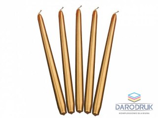 Partydeco Świeca stożkowa metalizowana złoty [mm:] 290 Partydeco (SDMET-019)