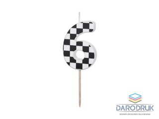 Partydeco Świeczka urodzinowa Cyferka 6, 5.5 cm, mix Partydeco (SCU7-6)
