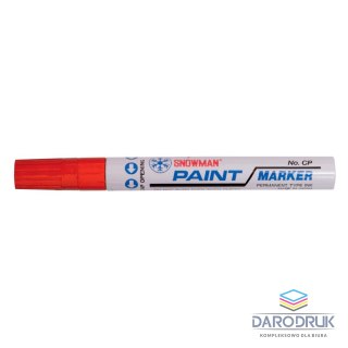 Snowman Marker olejowy gruby czerwony wkład czerwony 1,5-3,00mm okrągła końcówka Snowman