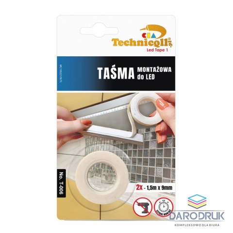 Technicqll Taśma montażowa Technicqll 2x1,5mx9mm