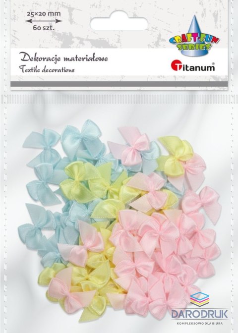 Titanum Ozdoba materiałowa Craft-Fun Series kokardki satynowe Titanum (25HY0324-11)