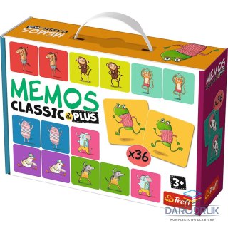 Trefl Gra pamięciowa Memos Classic & Plus, Ruch i dźwięk - zwierzaki Trefl (02271)