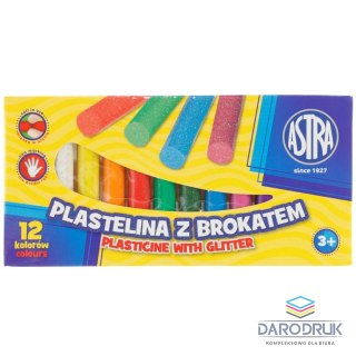 Astra Plastelina 12 kol. brokatowa mix Astra (303107001)