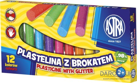 Astra Plastelina 12 kol. brokatowa mix Astra (303107001)