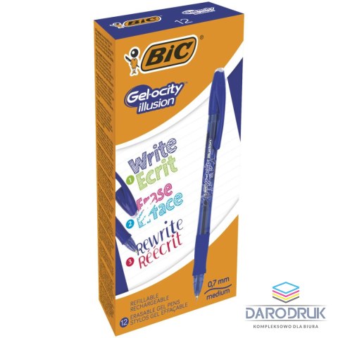 Bic Długopis Gelocity Illusion wkład niebieski 0,3mm Bic (943440)