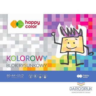 Happy Color Blok rysunkowy Premium A4 kolorowy 80g 15k [mm:] 210x297 Happy Color (HA 3708 2030-09)