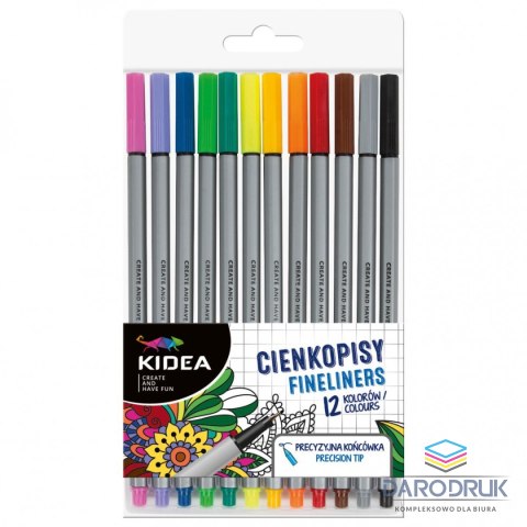 Kidea Cienkopis wkład mix 12kol. Kidea (CI12KKA)
