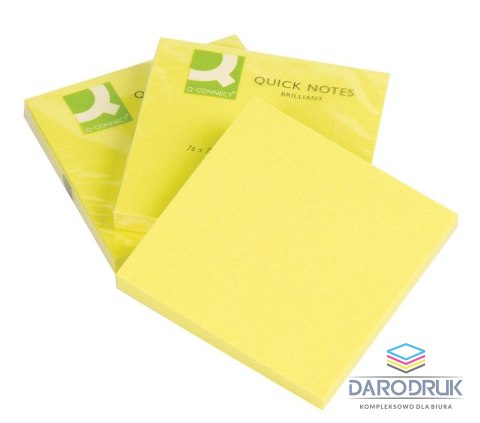 Q-Connect Notes samoprzylepny (karteczki) żółte 80k [mm:] 76x76 Q-Connect (KF10514)