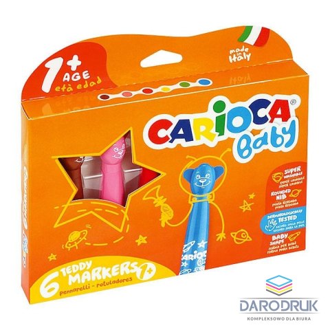 Carioca Flamaster Misiaki 6 kol. Carioca (42815)