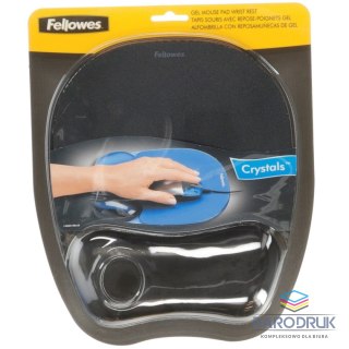 Fellowes Podkładka pod mysz crystal czarny Fellowes (9112101)