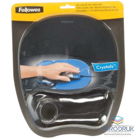 Fellowes Podkładka pod mysz crystal czarny Fellowes (9112101)