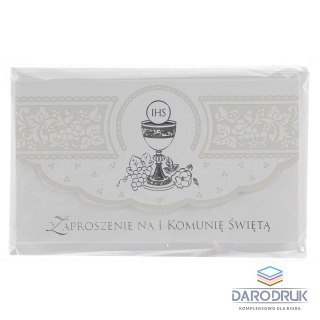 Merigraf Zaproszenie komunia duże satynowe Merigraf (5902221807312)