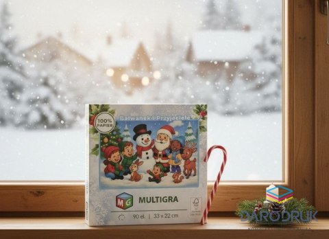 Multigra Puzzle Bałwanek i przyjaciele 90 el. Multigra (3001)