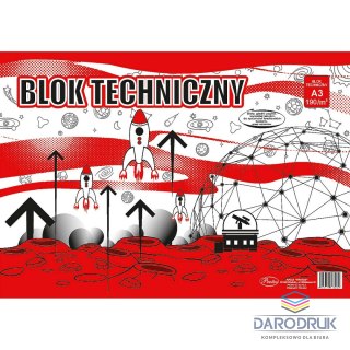 Protos Blok techniczny A3 biały 190g 10k Protos