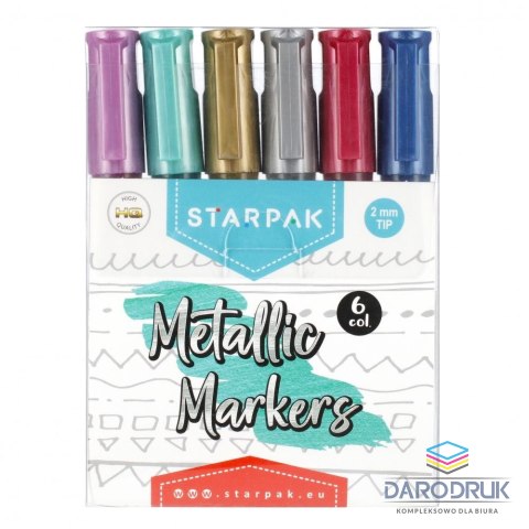 Starpak Marker permanentny akrylowy wkład mix okrągła końcówka Starpak (497712)