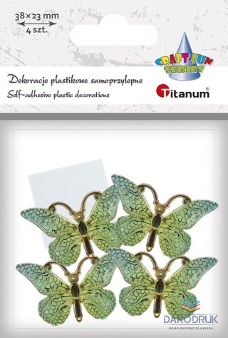 Titanum Dekoracja Craft-Fun Series Motyle plastikowe samoprzylepne Titanum (2324012-3)