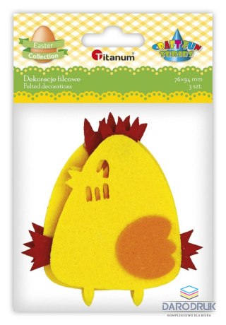 Titanum Ozdoba filcowa Craft-Fun Series kura 3D Titanum (20CR0312-45)