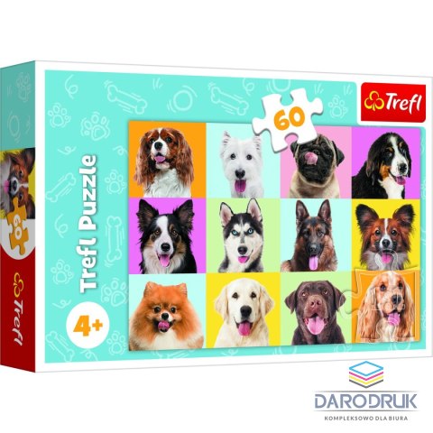 Trefl Puzzle Disney Słodkie psiaki 60 el. Trefl (17374)