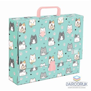 Unipap Teczka kartonowa na zatrzask Charming Cats A4 różne [mm:] 330x90 Unipap