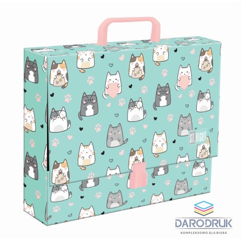 Unipap Teczka kartonowa na zatrzask Charming Cats A4 różne [mm:] 330x90 Unipap