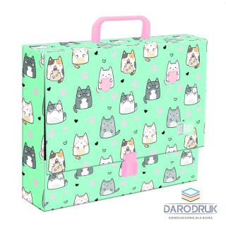 Unipap Teczka kartonowa na zatrzask Charming Cats A4 różne [mm:] 330x90 Unipap