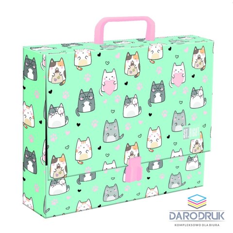 Unipap Teczka kartonowa na zatrzask Charming Cats A4 różne [mm:] 330x90 Unipap