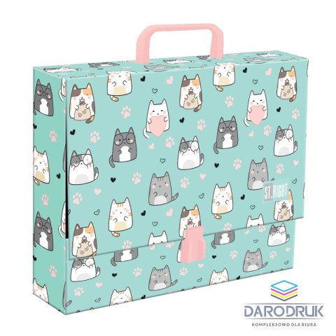 Unipap Teczka kartonowa na zatrzask Charming Cats A4 różne [mm:] 330x90 Unipap