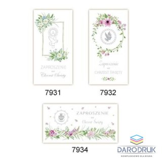 Zaproszenie chrzest wąskie boho (5902221808746)