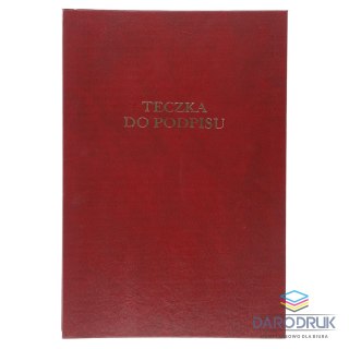 Barbara Teczka do podpisu A4 bordowy 8k. tektura pokryta folią Barbara (1822200)