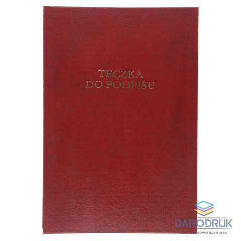 Barbara Teczka do podpisu A4 bordowy 8k. tektura pokryta folią Barbara (1822200)