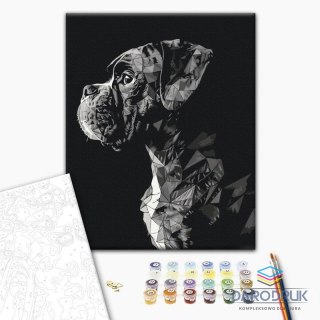Brushme Zestaw kreatywny Malowanie Po Numerach 40x50 cm Pies Brushme (BR-BS53935)