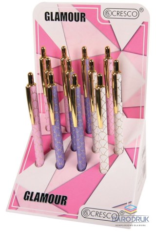 Cresco Długopis wielkopojemny Glamour wkład niebieski 1,0mm Cresco (750003)