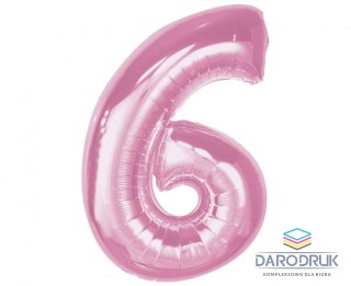 Godan Balon foliowy Smart, cyfra 6, j. różowa, 92 cm Godan (CH-S9J6)