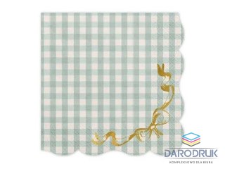Partydeco Serwetki Kratka z kokardką mix papier [mm:] 330x330 Partydeco (SP33-105)