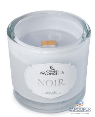 Pavoncella Świeczka ozdobna Classico Noir biała 170g Pavoncella (5905711530523)