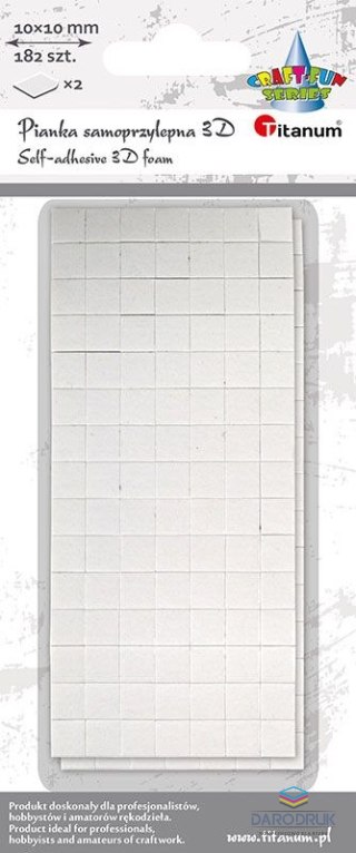 Titanum Plaster samoprzylepny Craft-Fun Series pianka 3D [mm:] 10x10 Titanum (EB886)