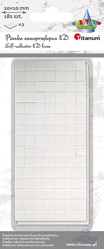 Titanum Plaster samoprzylepny Craft-Fun Series pianka 3D [mm:] 10x10 Titanum (EB886)